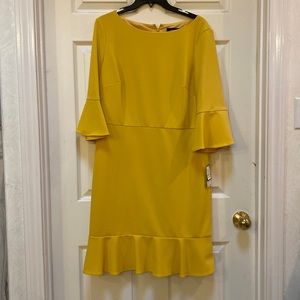 Nine West sunbeam yellow dress NWT